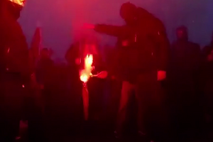 Сожжение флага записали на видео
