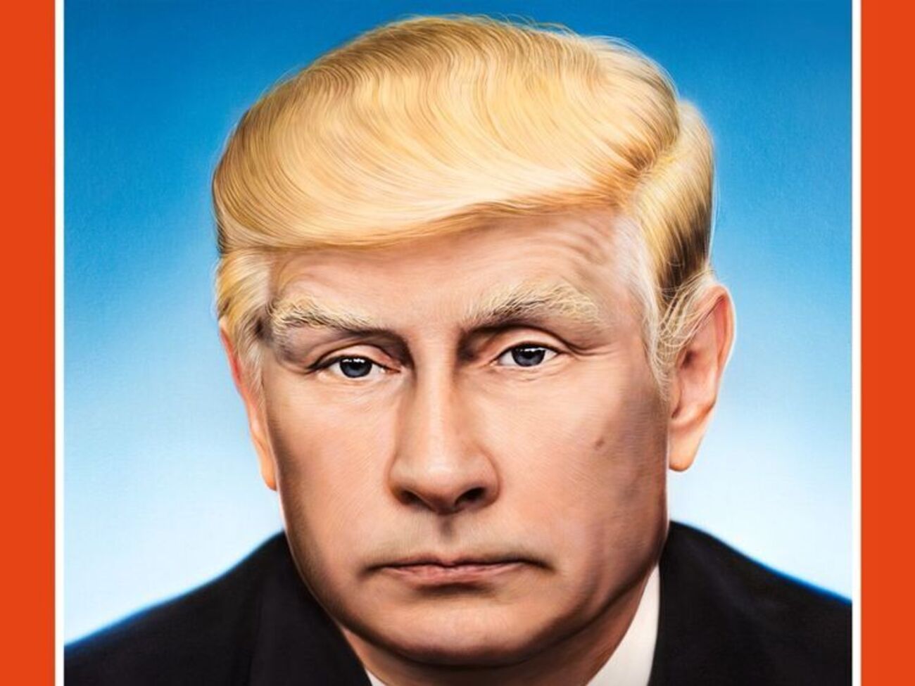 Для обложки нового выпуска&nbsp;Der Spiegel совместил лица Путина и Трампа в одном портрете