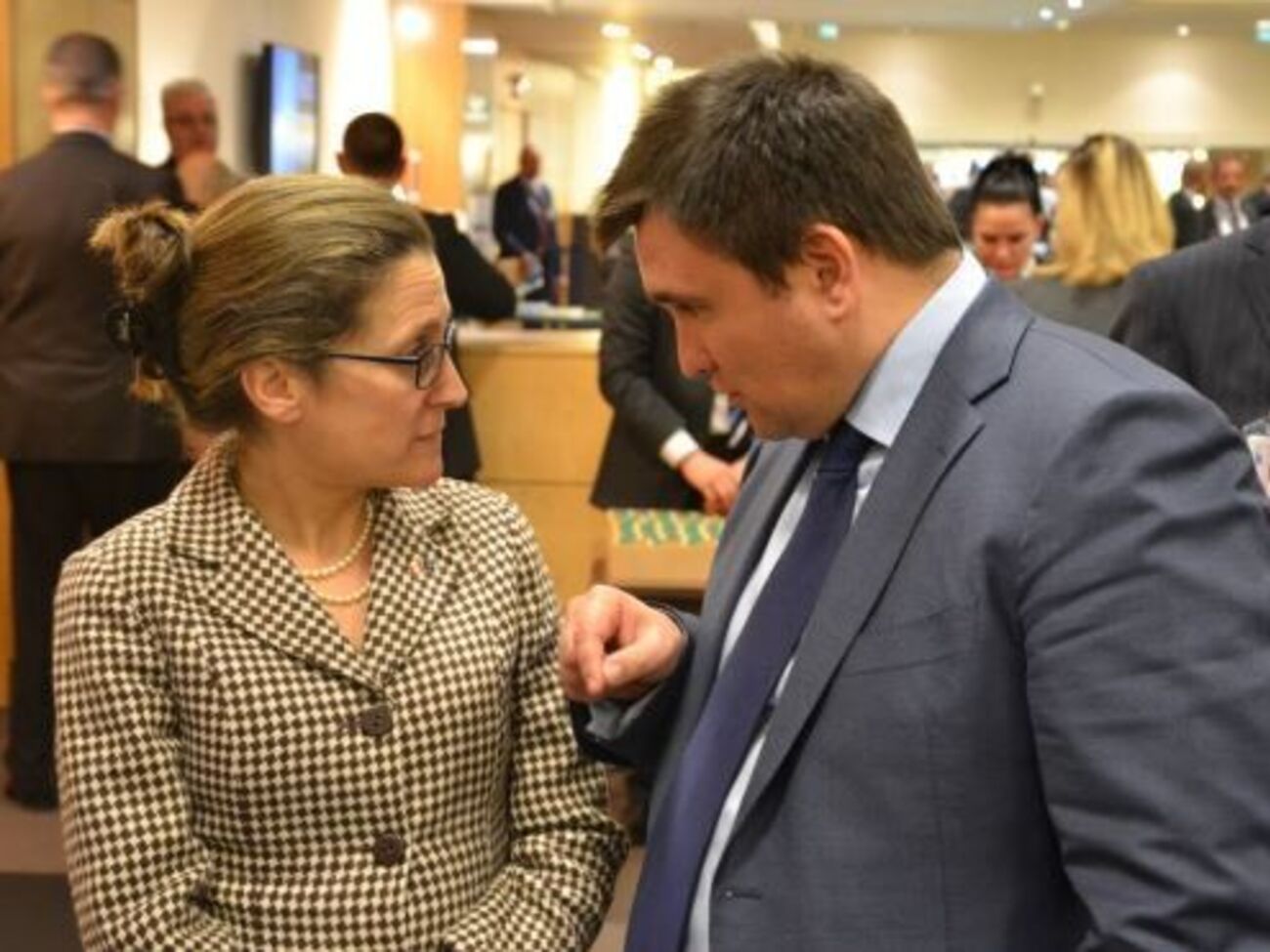 На зустрічі був присутній міністр закордонних справ України Павло Клімкін