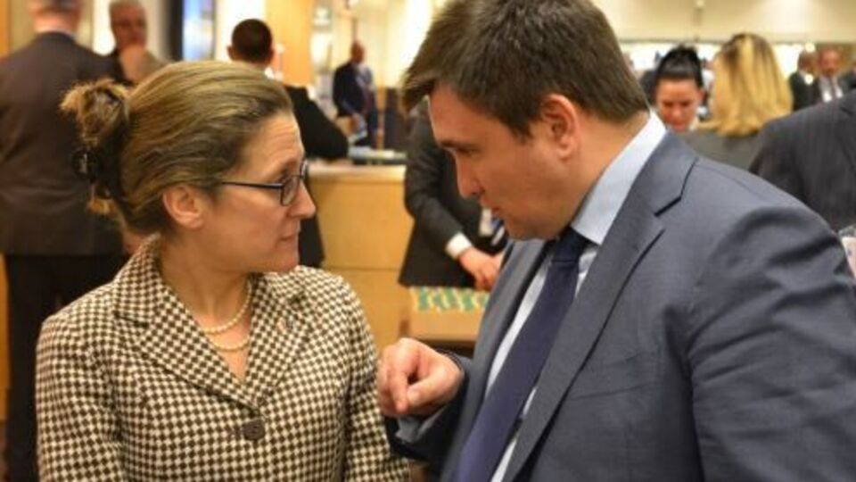 На встрече в присутствовал министр иностранных дел Украины Павел Климкин