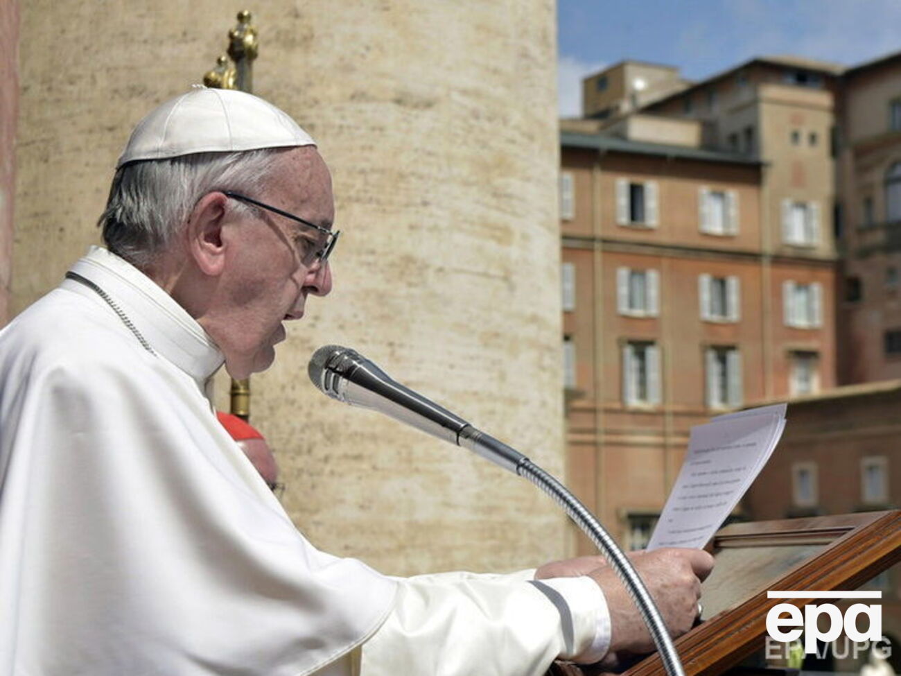 Папа Франциск произнес пасхальное послание, которое завершил благословением в адрес Украины