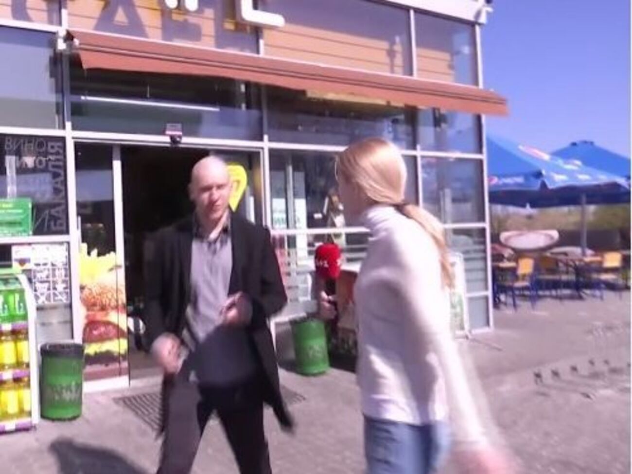 У Дорна попытались взять комментарий на автозаправке