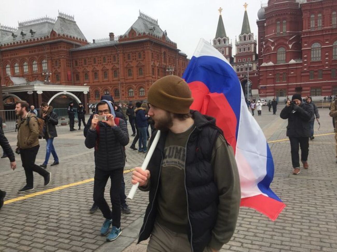 В центре Москвы проходит незаявленная акция