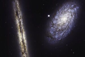 Hubble сфотографировал две спиральные галактики