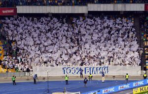 Фанаты "Динамо" на матче против "Шахтера"