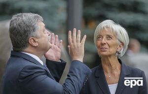 Президент Украины Петр Порошенко и глава МВФ Кристин Лагард на встрече в Киеве 6 сентября 2015 года