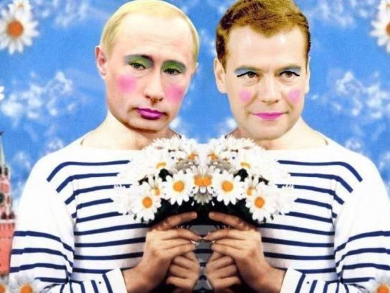 Картинку з людьми, схожими на Путіна й Медведєва, визнали екстремістською
