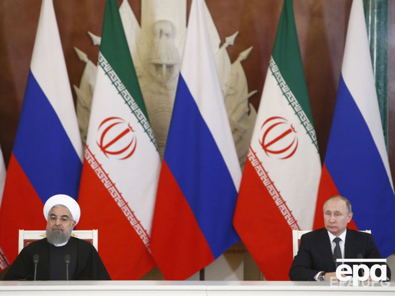 Президент Ірана Хасан Рухані та президент РФ Володимир Путін