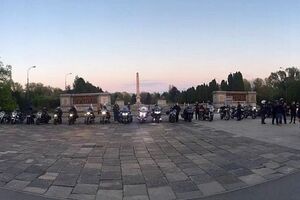 Члены клуба "Ночные волки" в Варшаве