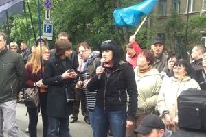 Присутні скандують гасла з критикою на адресу Арсена Авакова