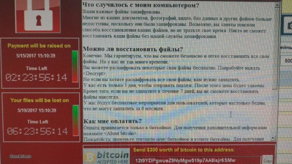 Так виглядає екран із повідомленням вірусної програми