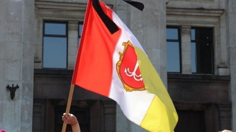 На акції присутні й проукраїнські активісти, повідомило агентство