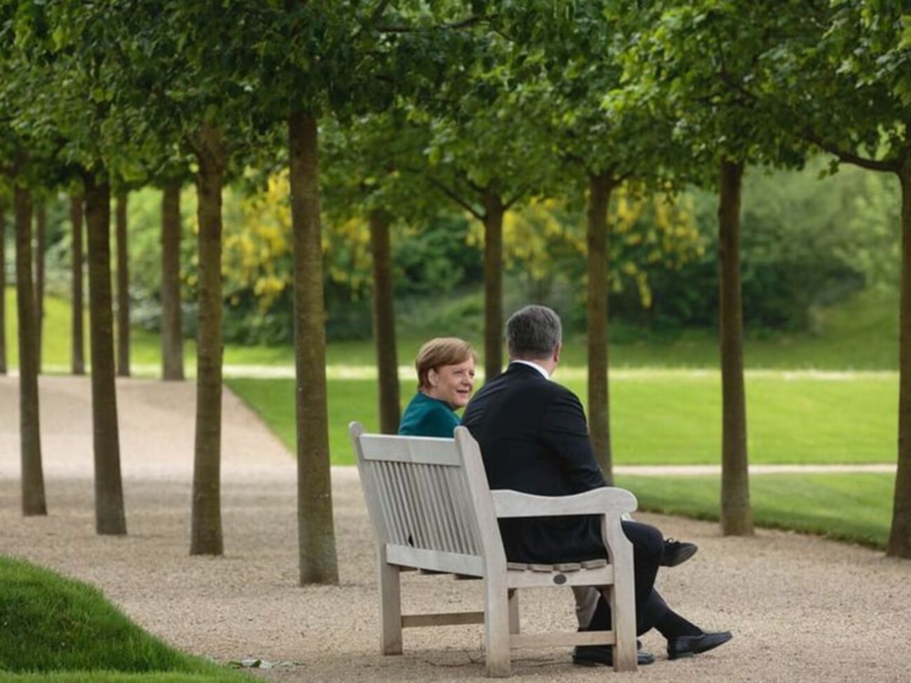 Порошенко встречался с Меркель&nbsp;в резиденции федерального правительства в&nbsp;городе Гранзе