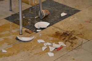 Последствия беспорядков в здании облсовета Львова