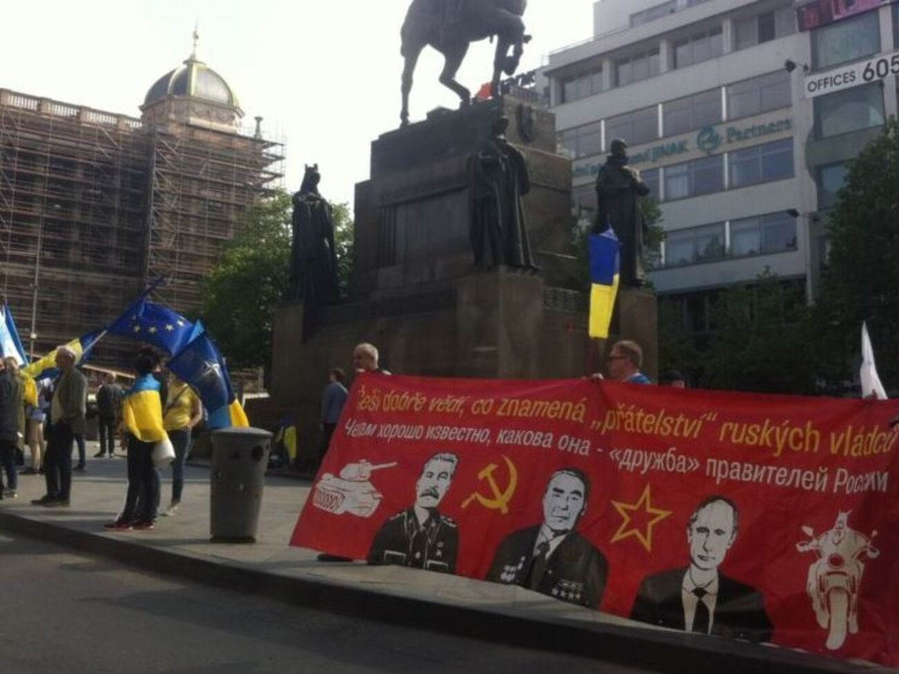У Празі протестували через приїзд "Нічних вовків"