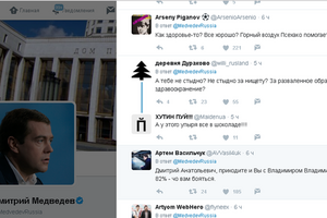 Реакція користувачів соцмережі на вітальний твіт Медведєва була негативною