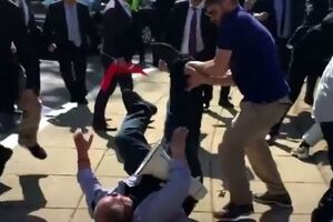 Во время потасовки пострадали девять человек