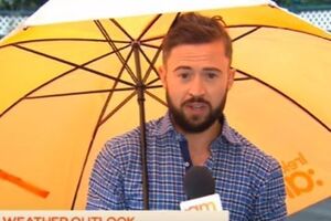 У сюжеті ведучий розповідав про погоду
