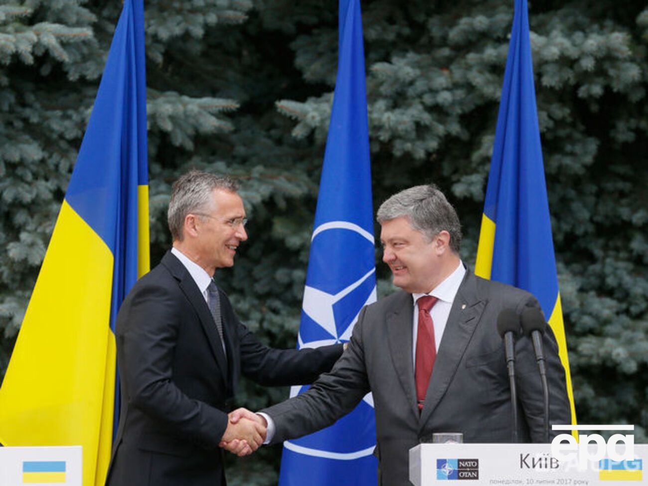 У Києві відбулося засідання комісії Україна &ndash; НАТО за участю генсека Столтенберга і президента Порошенка