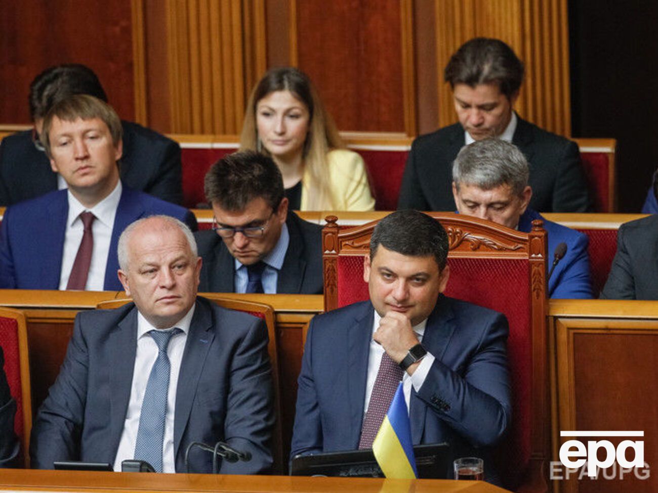 Члени уряду на чолі з прем'єром Гройсманом були присутні на засіданні парламенту