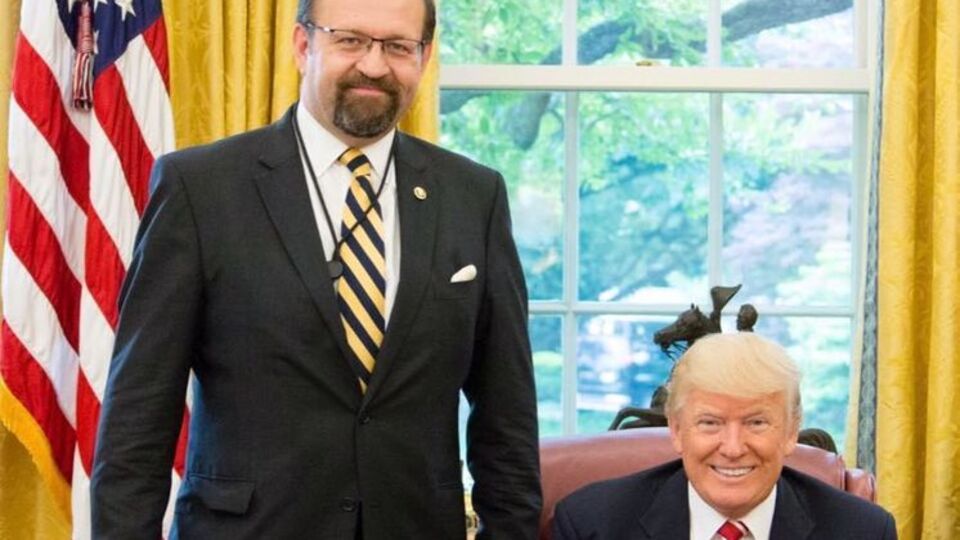 Горка на фото с президентом США Дональдом Трампом