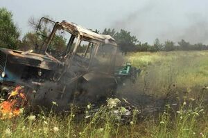 Инцидент произошел 17 июля около 10.30 на северо-восточной окраине поселка Гнутово вблизи Мариуполя