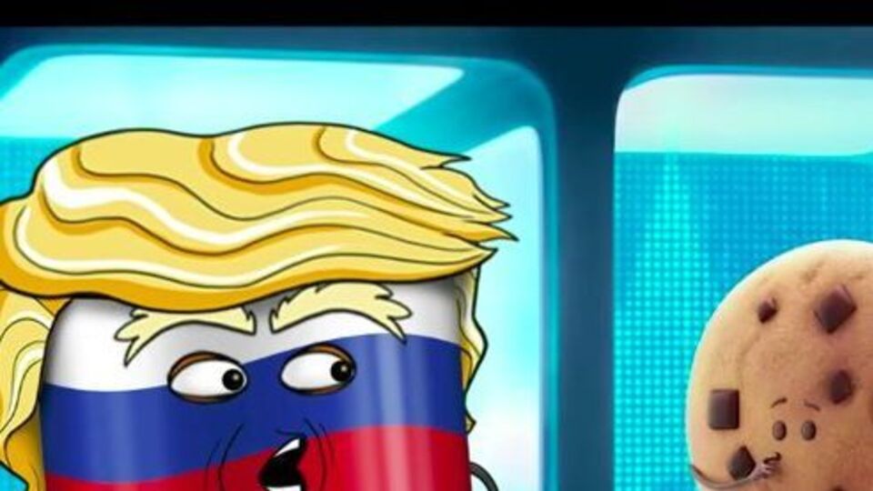 Трамп-прапор у комедійному ролику поговорив із печивом