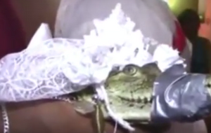 "Невесте" заклеили пасть скотчем