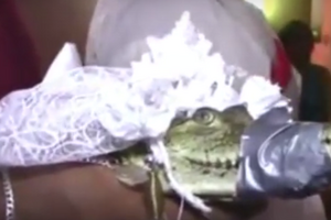 "Невесте" заклеили пасть скотчем