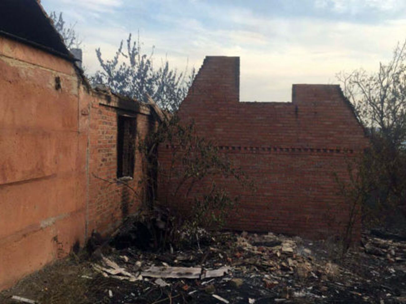 Возгорание произошло вследствие артобстрела