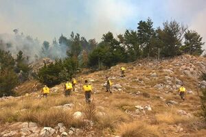 Чорногорські військові допомагають гасити пожежу на горі Ловчен