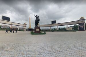 Акция состоялась недалеко от Мемориального комплекса Ахмат-хаджи Кадырова в центре Грозного