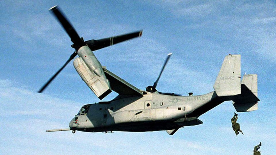 На борту конвертоплана находились морские пехотинцы США