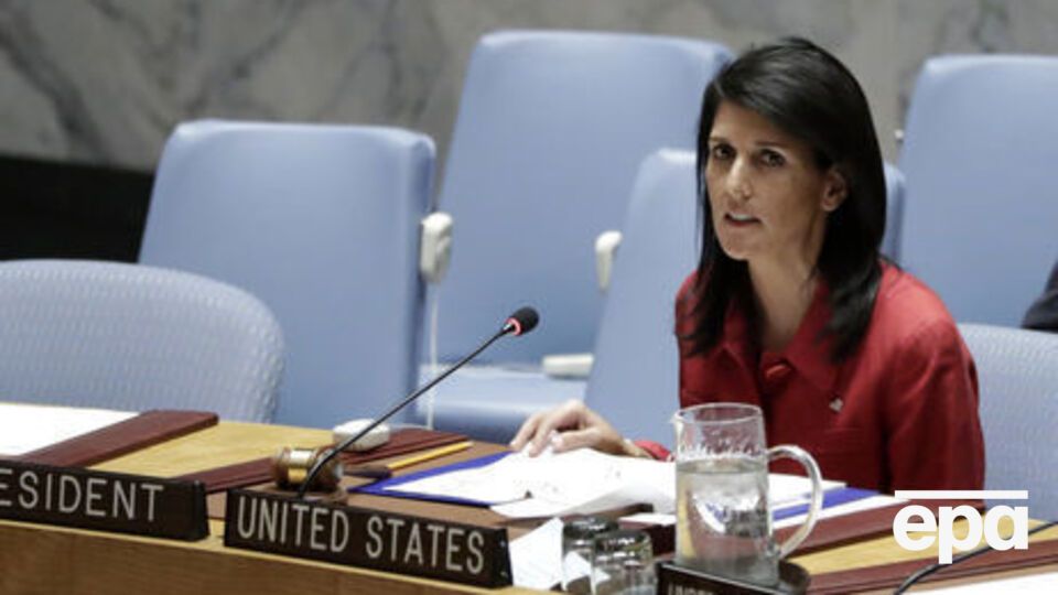 Гейлі назвала "досить вражаючим" те, що за санкції проголосували одноголосно