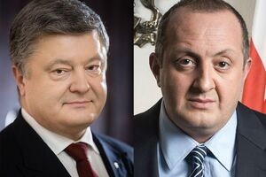 Маргвелашвили (справа) поблагодарил Порошенко за поддержку
