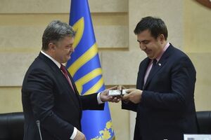 Порошенко и Саакашвили в 2015 году