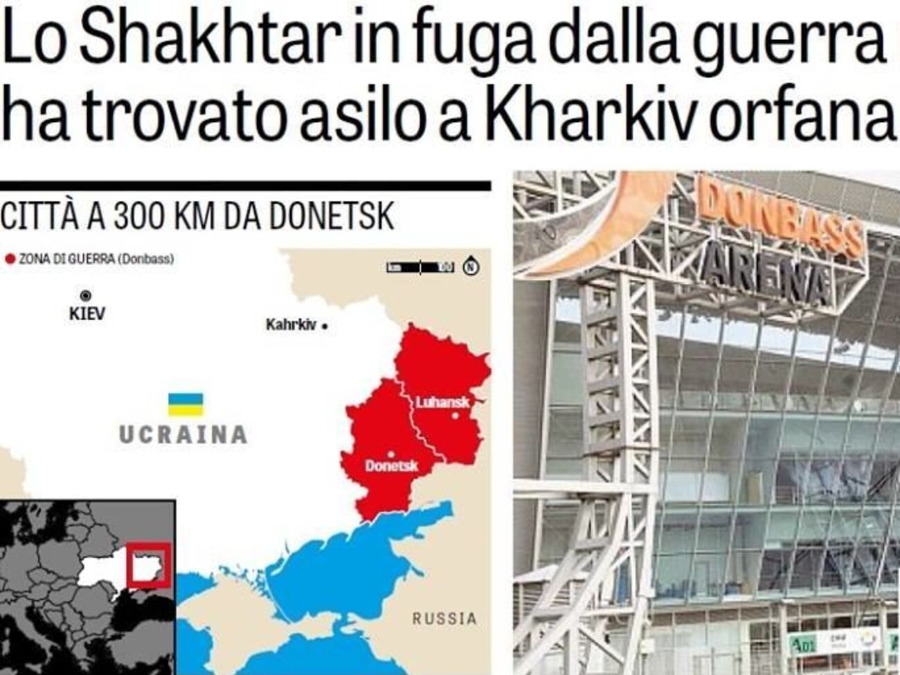 В італійській газеті розмістили неправильну карту України