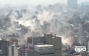 Мехико в первые минуты после землетрясения