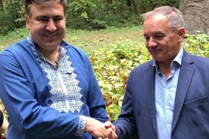 Михайло Саакашвілі і Мішель Терещенко (праворуч)