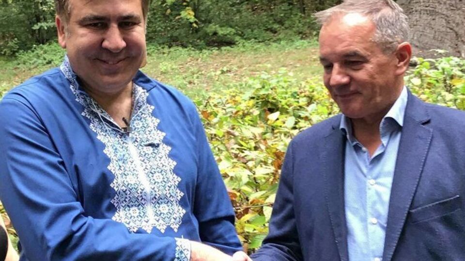 Михайло Саакашвілі і Мішель Терещенко (праворуч)