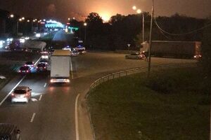 Полицейские перекрыли дороги, ведущие к месту ЧП