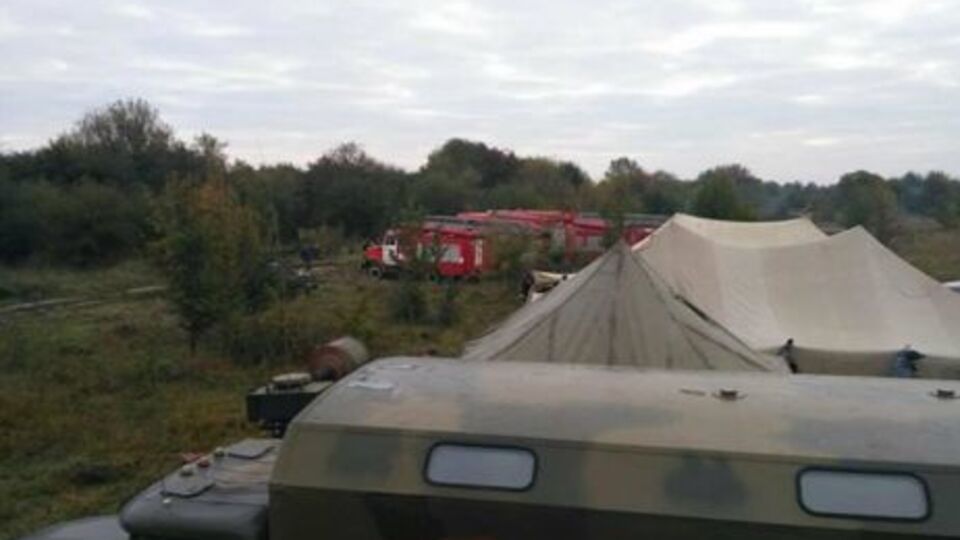 За даними ДСНС, із зони НП у Калинівці було евакуйовано 30 тис. осіб