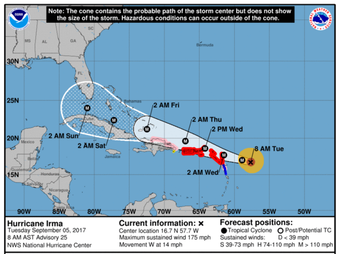 Ураган приближается к материку и близлежащим островам
