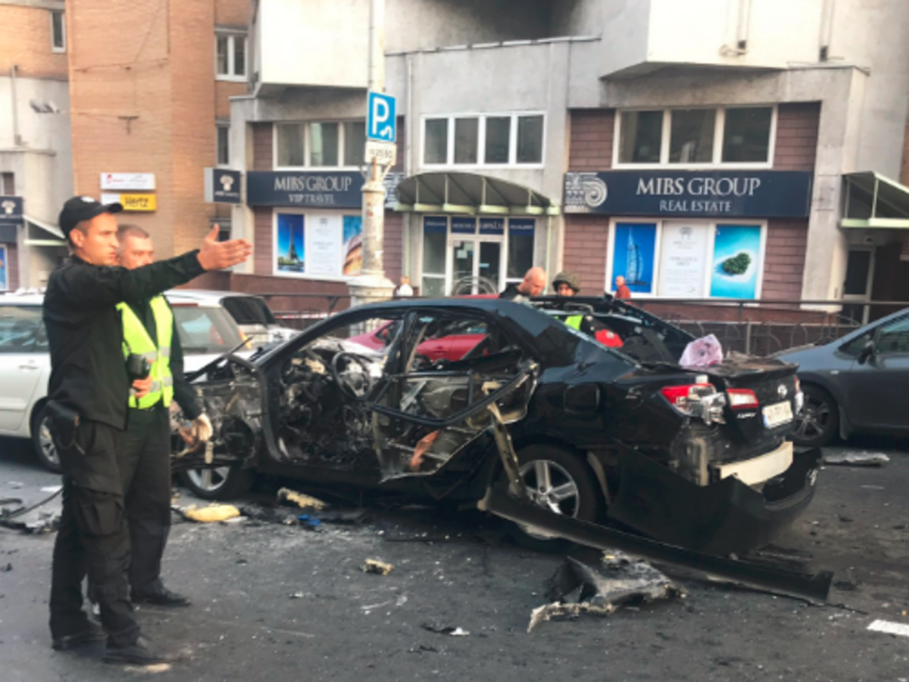 В Киеве взорвалось авто