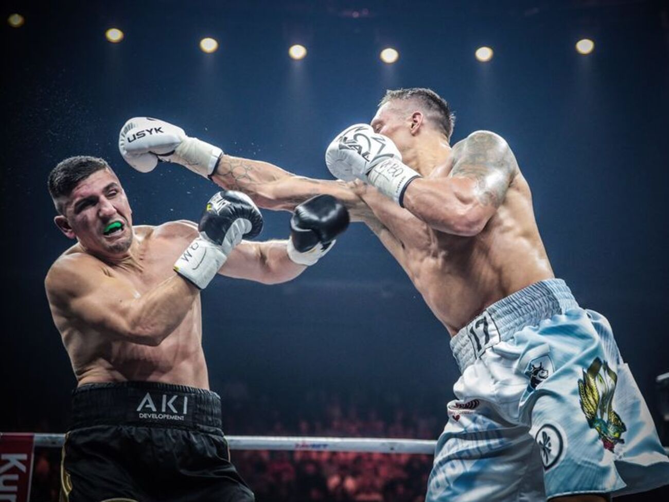 Усик победил Хука техническим нокаутом в 10-м раунде