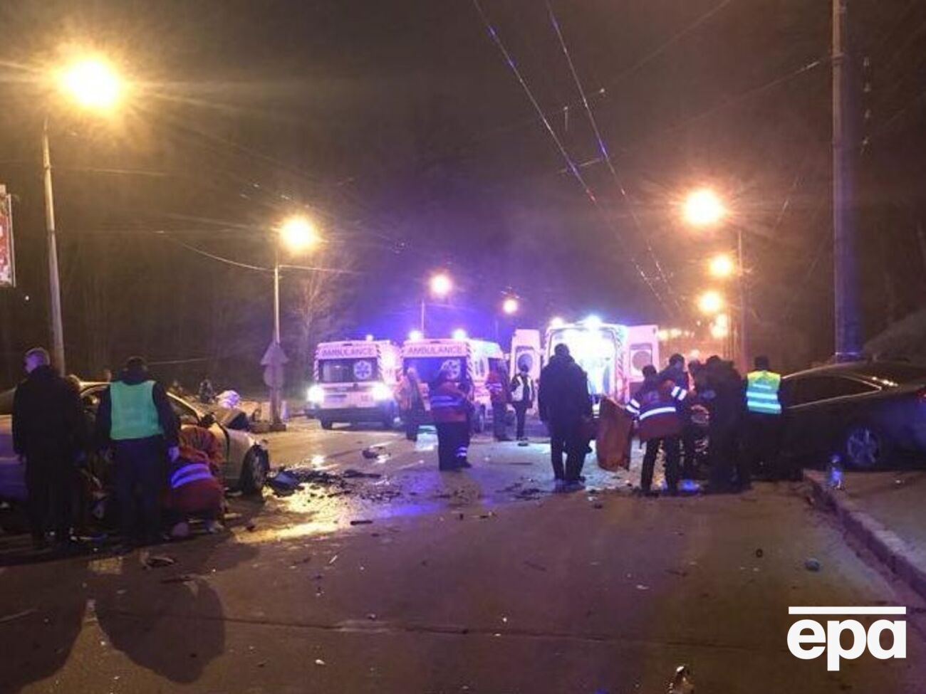 В Киеве произошло лобовое столкновение