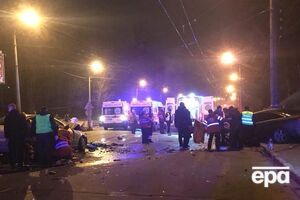 В Киеве произошло лобовое столкновение