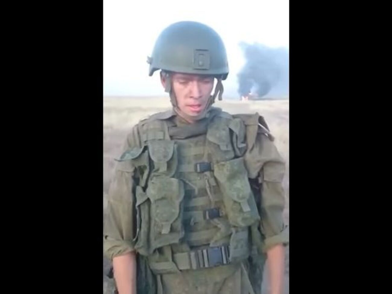 Солдат случайно сжег&nbsp;&nbsp;БТР-82А