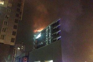 Площадь пожара в одном из ресторанов бизнес-центра составила 70 м²