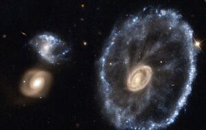 Колесо воза утворилося внаслідок зіткнення двох галактик